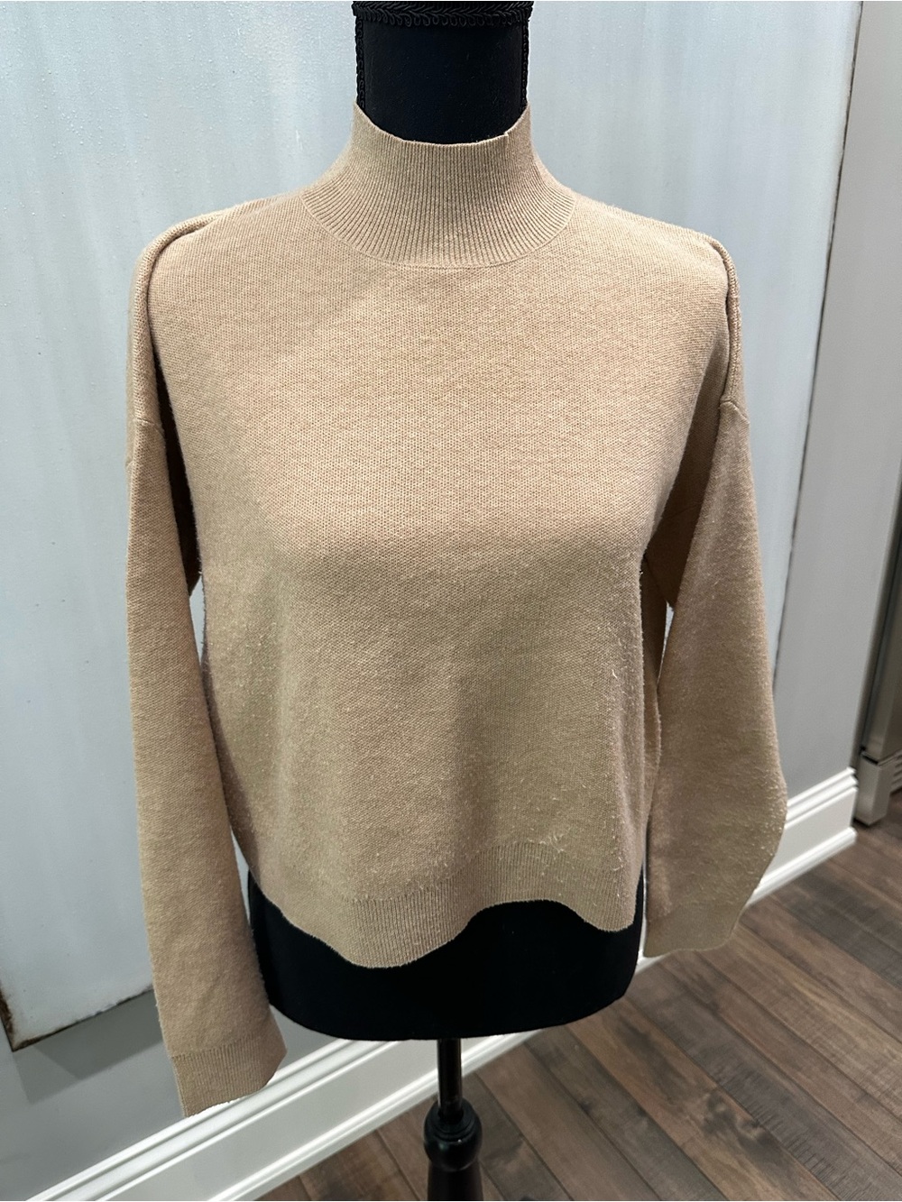 Gianni Bini Camel Mock Neck Sweater